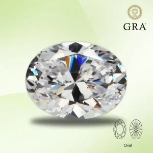 Moissanite Gemstone Oval Cut D Color VVS1 Lab Synthetic Created Heat Diamond for DIY Jewelry Making Materials with GRA Report