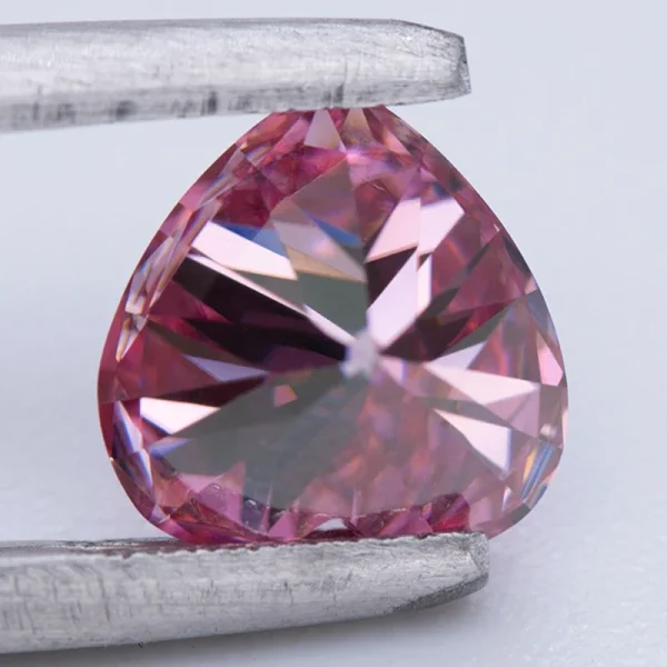 Moissanite Stone Heart Shape Pink Color VVS1 With GRA Certificate For Pass Diamond Tester Charms Top Jewelry Making Materials - Image 3