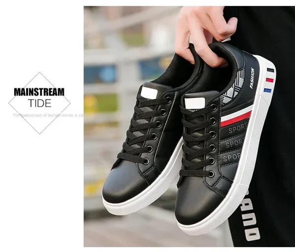 2024 Mens Casual Sneakers New Fashion Lace-up White Shoes Student Comfort Sports Plus Size Vulcanized Shoes Zapatillas De Hombre - Image 31