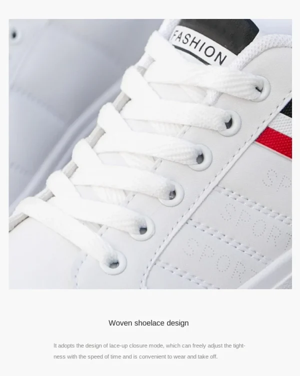 2024 Mens Casual Sneakers New Fashion Lace-up White Shoes Student Comfort Sports Plus Size Vulcanized Shoes Zapatillas De Hombre - Image 18