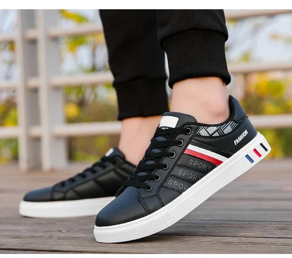 2024 Mens Casual Sneakers New Fashion Lace-up White Shoes Student Comfort Sports Plus Size Vulcanized Shoes Zapatillas De Hombre - Image 32