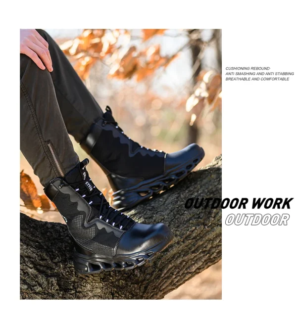 Men Safety Shoes Indestructible Steel Toe Work Boot Puncture-proof Sneakers Breathable Light Comfortable Construction Work Shoes - Image 27
