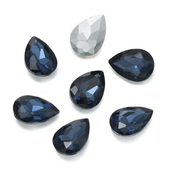 10pcs/lot Teardrop Glass Bead Crystal Gem Stone Point Back Drop Shape Rhinestones Glue On Rhinestone For DIY Jewelry Accessories - Image 26