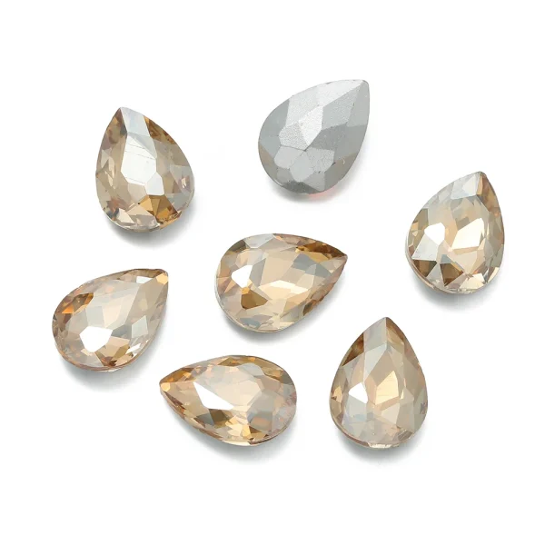 10pcs/lot Teardrop Glass Bead Crystal Gem Stone Point Back Drop Shape Rhinestones Glue On Rhinestone For DIY Jewelry Accessories - Image 20