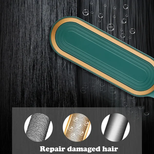 Hair Straightener Brush Negative Ion Straightening Hot Comb Iron With Anti-Scald Feature  & LCD Display Professional Hair Tools - Image 5