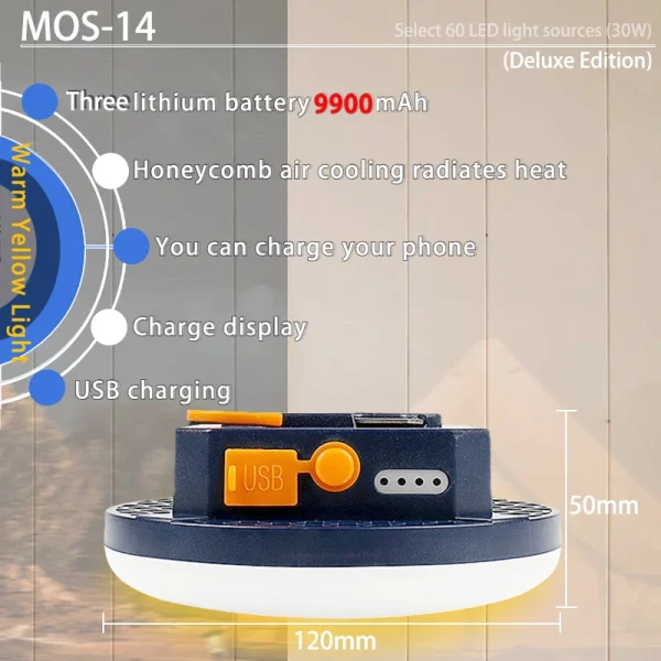MOSLIGHTING Rechargeable Camping Light Outdoor Fishing Flashlight Tent Lantern Work Emergency Mountaineering Night Lighting LED - Image 14