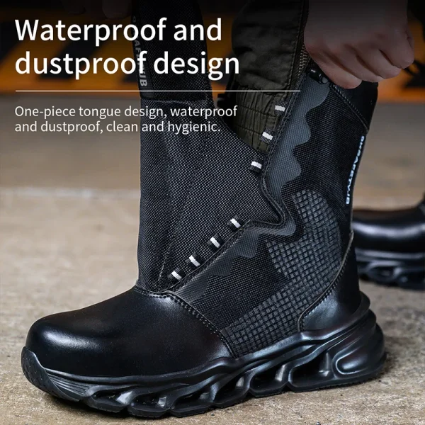 Men Safety Shoes Indestructible Steel Toe Work Boot Puncture-proof Sneakers Breathable Light Comfortable Construction Work Shoes - Image 3