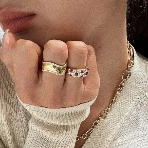 Luxury Ruby Shining engagement ring Silver 925 Inlaid Diamond Full Circle Red rings for women Fashion New in fine Jewelry - Image 12