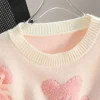Jmprs Cute Bear Print Sweaters Women Lazy Wind Long Sleeve Bow Knitted Pullovers Korean Fashion Loose Female O Neck Sweet Tops - Image 5
