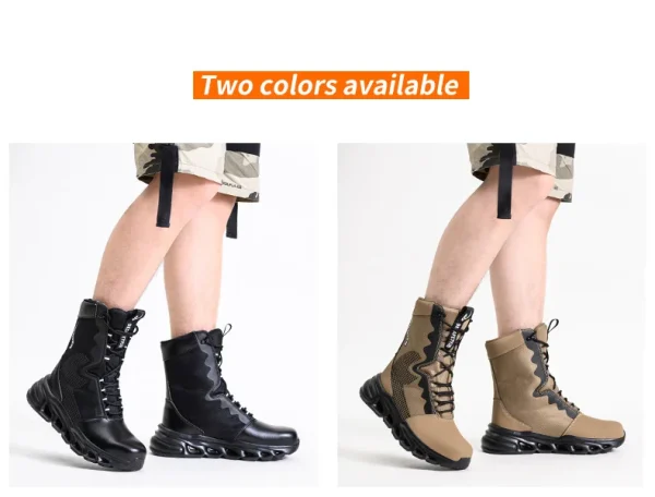 Men Safety Shoes Indestructible Steel Toe Work Boot Puncture-proof Sneakers Breathable Light Comfortable Construction Work Shoes - Image 11