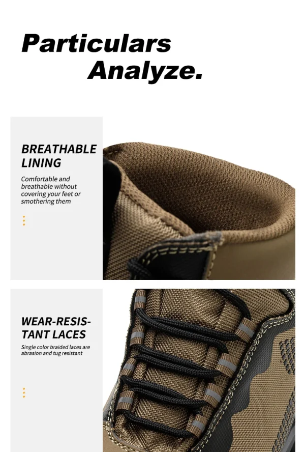 Men Safety Shoes Indestructible Steel Toe Work Boot Puncture-proof Sneakers Breathable Light Comfortable Construction Work Shoes - Image 20