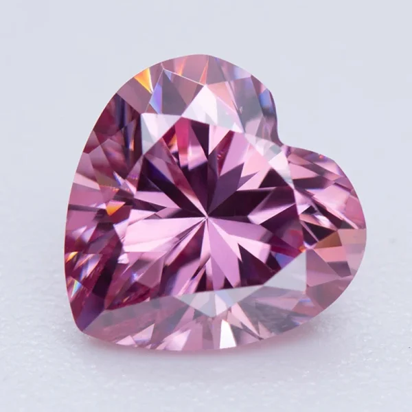 Moissanite Stone Heart Shape Pink Color VVS1 With GRA Certificate For Pass Diamond Tester Charms Top Jewelry Making Materials - Image 4