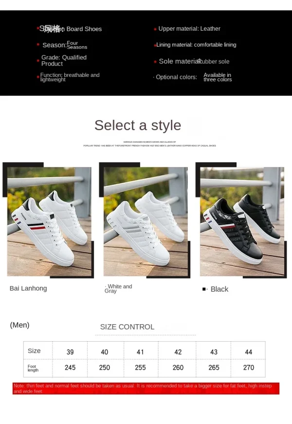 2024 Mens Casual Sneakers New Fashion Lace-up White Shoes Student Comfort Sports Plus Size Vulcanized Shoes Zapatillas De Hombre - Image 14