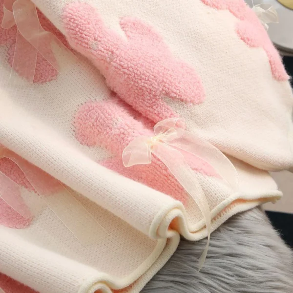 Jmprs Cute Bear Print Sweaters Women Lazy Wind Long Sleeve Bow Knitted Pullovers Korean Fashion Loose Female O Neck Sweet Tops - Image 13