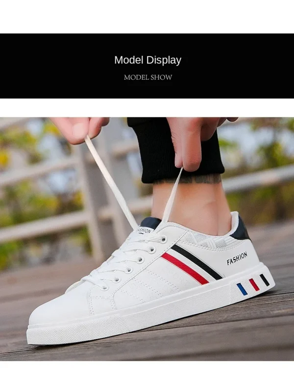 2024 Mens Casual Sneakers New Fashion Lace-up White Shoes Student Comfort Sports Plus Size Vulcanized Shoes Zapatillas De Hombre - Image 20