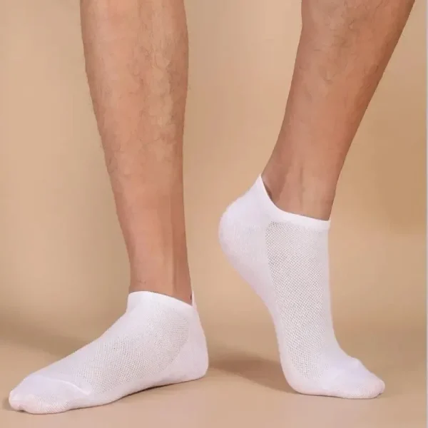 10 Pairs Women Socks Breathable Sports socks Solid Color Boat socks Comfortable Cotton Ankle Socks White Black - Image 4