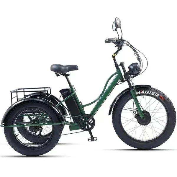 Tricyle Adult Electric Bicycle Adult 24 Inch 750W15AH Battery Fat Ebike 3Wheel Electric Cargo Bike Mobile Battery Cargo Electric - Image 11