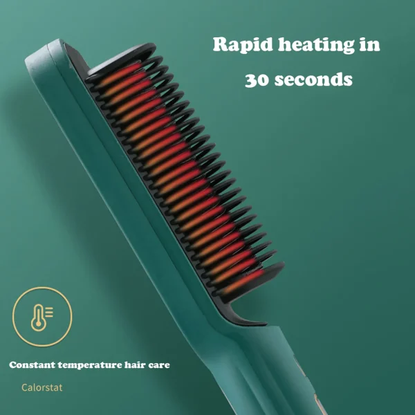 Hair Straightener Brush Negative Ion Straightening Hot Comb Iron With Anti-Scald Feature  & LCD Display Professional Hair Tools - Image 13
