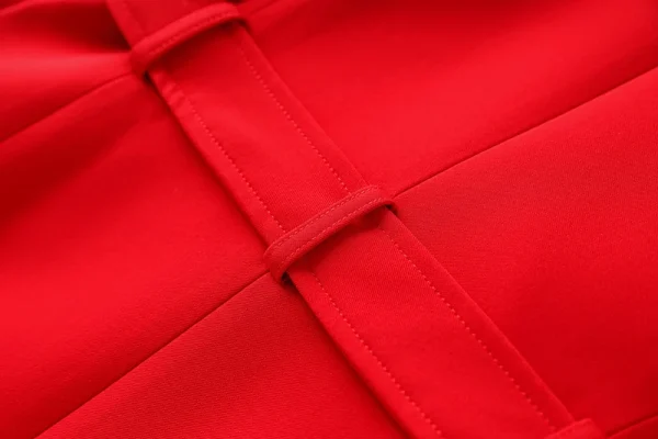 New Fall Party Red Women Pockets Jackets Slim Design Chic Lady Gorgeous Blazer with Belt - Image 16