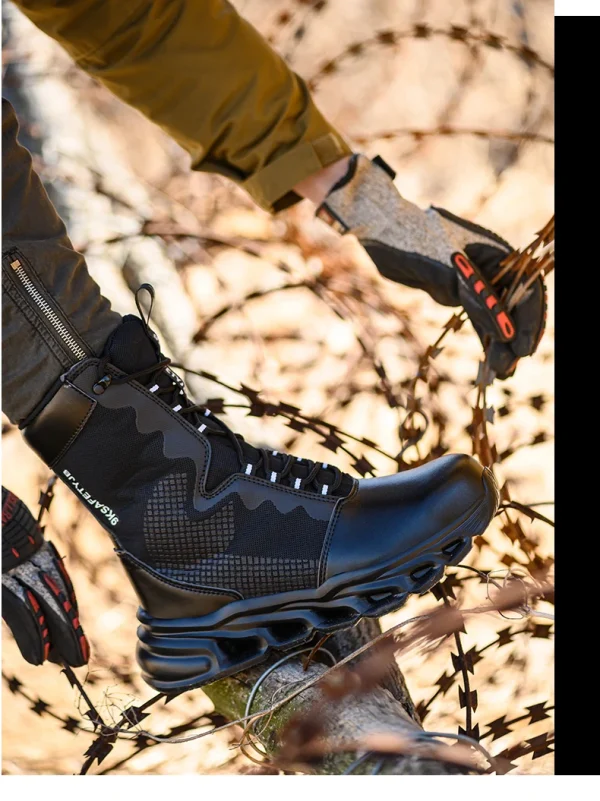 Men Safety Shoes Indestructible Steel Toe Work Boot Puncture-proof Sneakers Breathable Light Comfortable Construction Work Shoes - Image 25