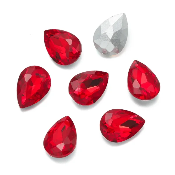10pcs/lot Teardrop Glass Bead Crystal Gem Stone Point Back Drop Shape Rhinestones Glue On Rhinestone For DIY Jewelry Accessories - Image 13