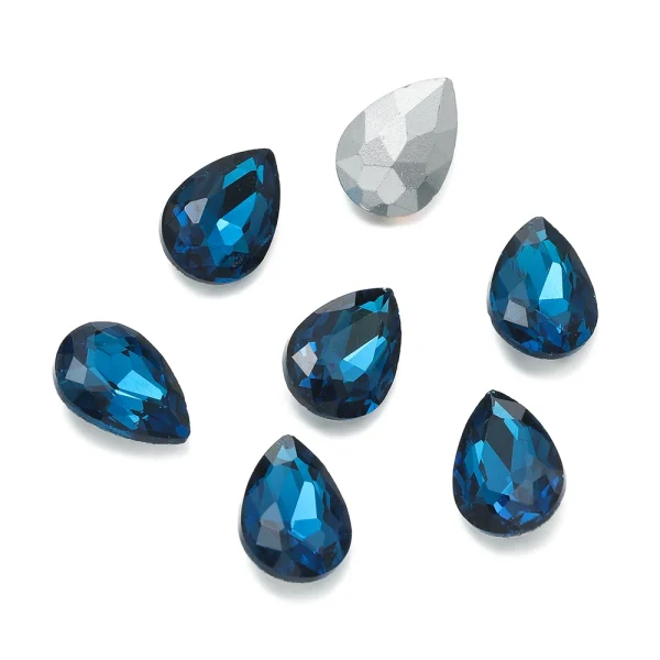 10pcs/lot Teardrop Glass Bead Crystal Gem Stone Point Back Drop Shape Rhinestones Glue On Rhinestone For DIY Jewelry Accessories - Image 24