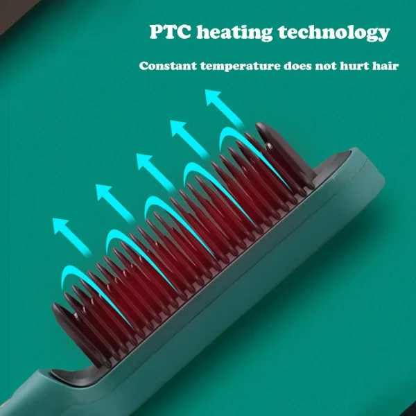 Hair Straightener Brush Negative Ion Straightening Hot Comb Iron With Anti-Scald Feature  & LCD Display Professional Hair Tools - Image 14