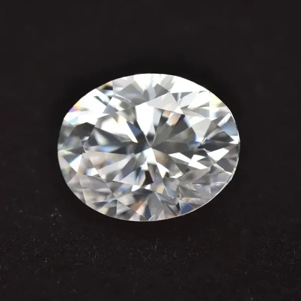 Moissanite Gemstone Oval Cut D Color VVS1 Lab Synthetic Created Heat Diamond for DIY Jewelry Making Materials with GRA Report - Image 3