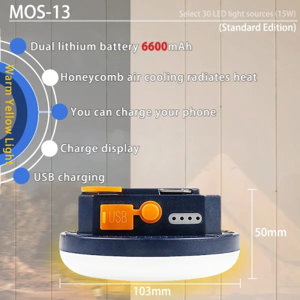 MOSLIGHTING Rechargeable Camping Light Outdoor Fishing Flashlight Tent Lantern Work Emergency Mountaineering Night Lighting LED - Image 13