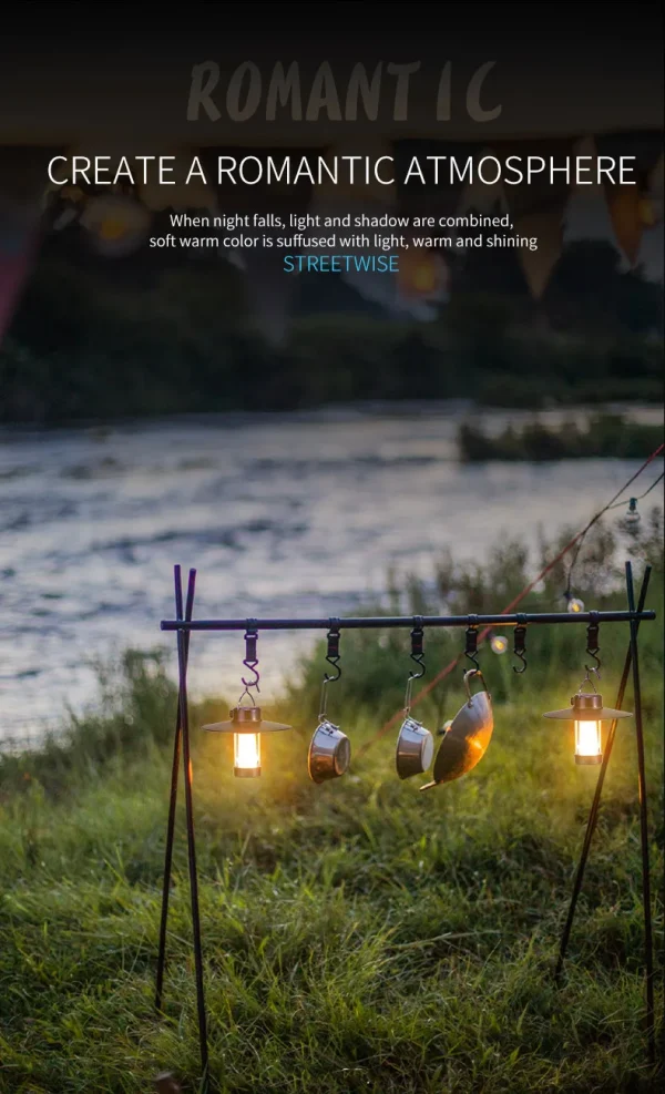 LED Camping Tent Lights Magnet Emergency Light Type-c Charging Camping Lantern Dimmable Hanging Lights for Outdoor Travel - Image 10