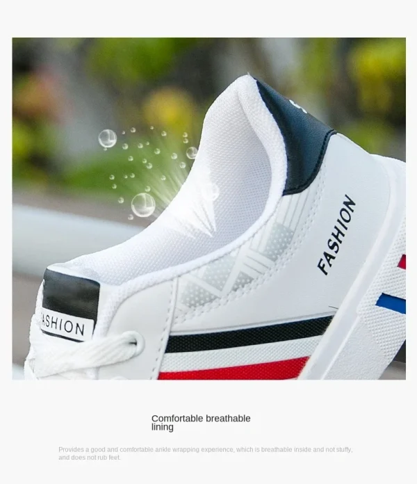2024 Mens Casual Sneakers New Fashion Lace-up White Shoes Student Comfort Sports Plus Size Vulcanized Shoes Zapatillas De Hombre - Image 16