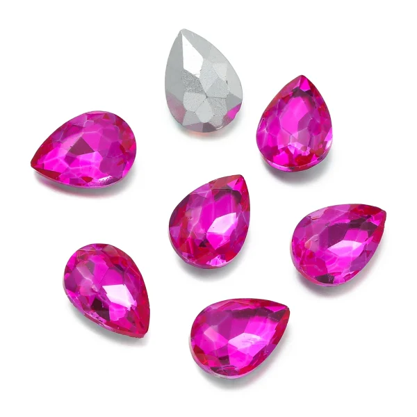 10pcs/lot Teardrop Glass Bead Crystal Gem Stone Point Back Drop Shape Rhinestones Glue On Rhinestone For DIY Jewelry Accessories - Image 19