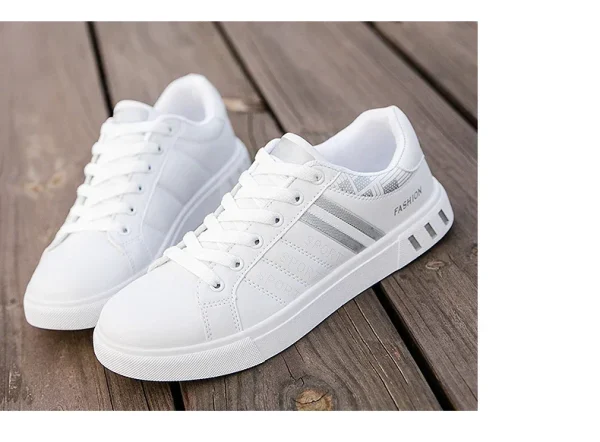 2024 Mens Casual Sneakers New Fashion Lace-up White Shoes Student Comfort Sports Plus Size Vulcanized Shoes Zapatillas De Hombre - Image 39