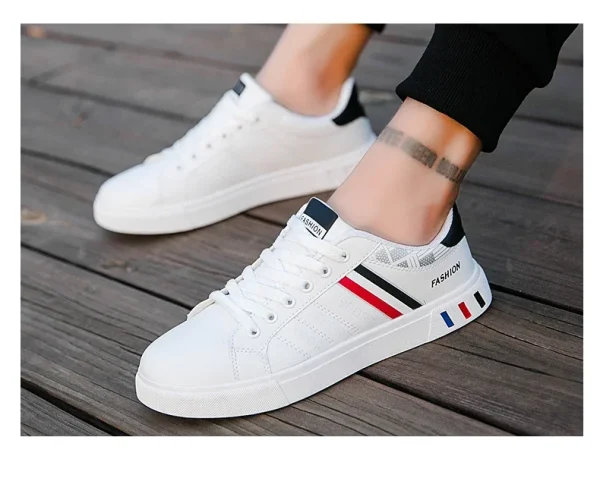 2024 Mens Casual Sneakers New Fashion Lace-up White Shoes Student Comfort Sports Plus Size Vulcanized Shoes Zapatillas De Hombre - Image 26