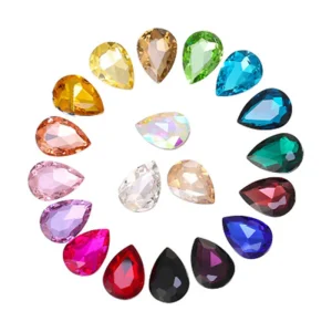 Glass Crystal 10x14 13x18 nice colors Waterdrop water drop teardrop shape Glue on rhinestone beads handicraft Photo frame diy