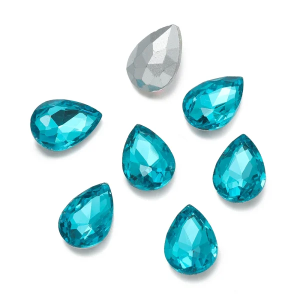 10pcs/lot Teardrop Glass Bead Crystal Gem Stone Point Back Drop Shape Rhinestones Glue On Rhinestone For DIY Jewelry Accessories - Image 21