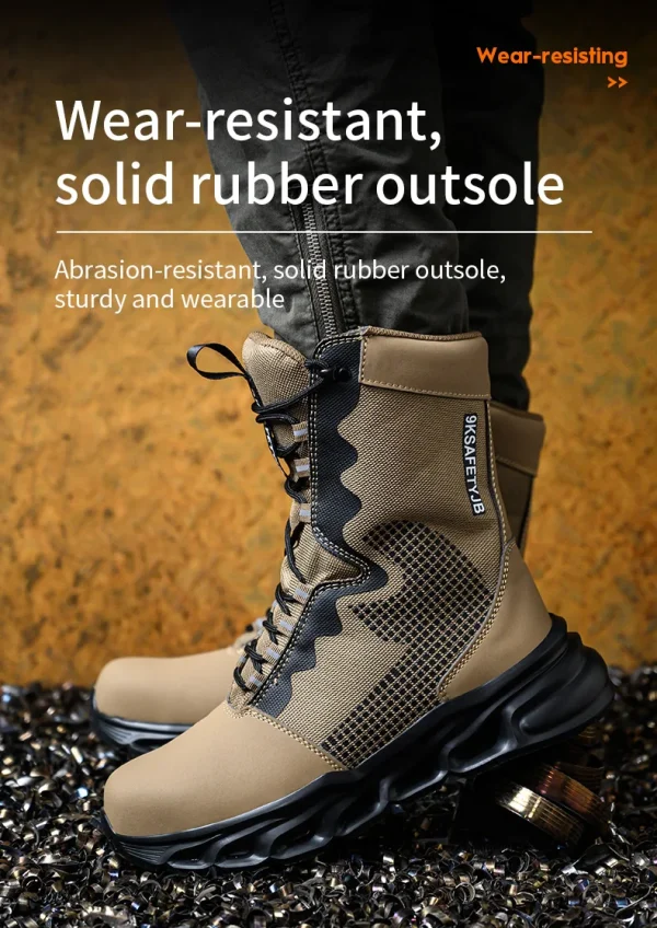 Men Safety Shoes Indestructible Steel Toe Work Boot Puncture-proof Sneakers Breathable Light Comfortable Construction Work Shoes - Image 19