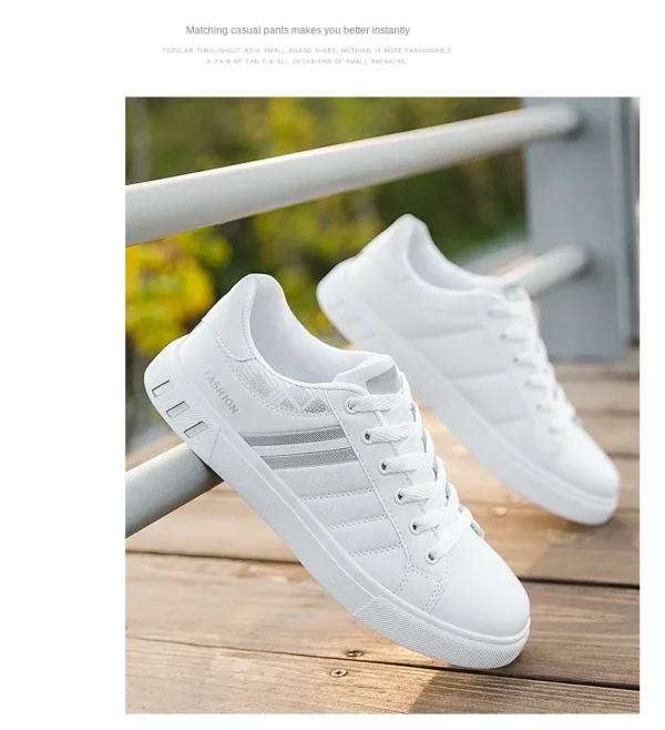 2024 Mens Casual Sneakers New Fashion Lace-up White Shoes Student Comfort Sports Plus Size Vulcanized Shoes Zapatillas De Hombre - Image 40