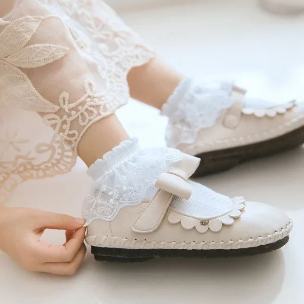10/20 Pairs/lot Baby Girls Kids Socks Lace Ruffle Princess Mesh Children Ankle Short Breathable Cotton White Pink Toddler Sock - Image 2