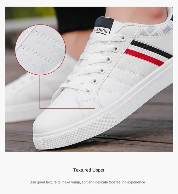 2024 Mens Casual Sneakers New Fashion Lace-up White Shoes Student Comfort Sports Plus Size Vulcanized Shoes Zapatillas De Hombre - Image 17