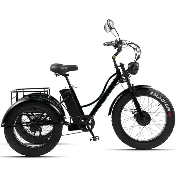Tricyle Adult Electric Bicycle Adult 24 Inch 750W15AH Battery Fat Ebike 3Wheel Electric Cargo Bike Mobile Battery Cargo Electric - Image 10