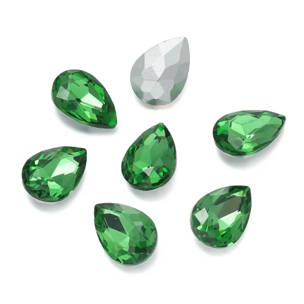 10pcs/lot Teardrop Glass Bead Crystal Gem Stone Point Back Drop Shape Rhinestones Glue On Rhinestone For DIY Jewelry Accessories - Image 25