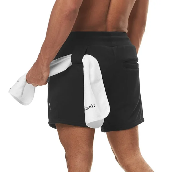 Men's Cotton Summer Gym Sweatpants Running Shorts Sports Jogging Fitness Shorts Men Sweat Shorts Bodybuilding Short Casual Pants - Image 2