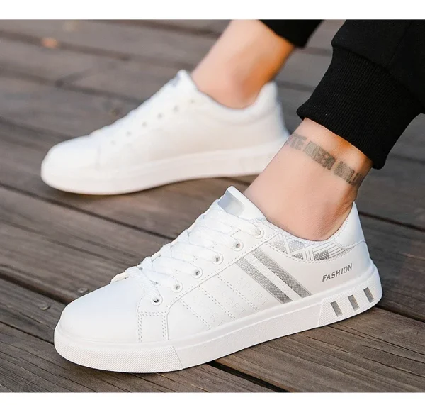 2024 Mens Casual Sneakers New Fashion Lace-up White Shoes Student Comfort Sports Plus Size Vulcanized Shoes Zapatillas De Hombre - Image 38