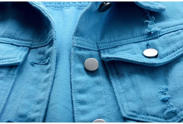 Women big size 6XL Denim Vest Sleeveless Waistcoat Students Casual Tops Jeans Jackets Red Pink Purple Yellow Blue White Jacket - Image 38