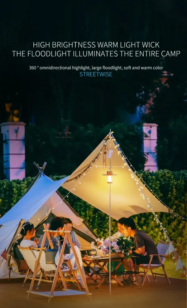 LED Camping Tent Lights Magnet Emergency Light Type-c Charging Camping Lantern Dimmable Hanging Lights for Outdoor Travel - Image 12