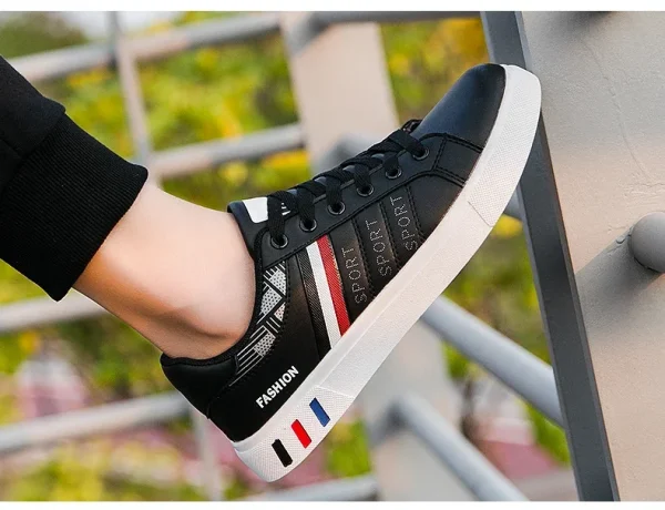 2024 Mens Casual Sneakers New Fashion Lace-up White Shoes Student Comfort Sports Plus Size Vulcanized Shoes Zapatillas De Hombre - Image 35