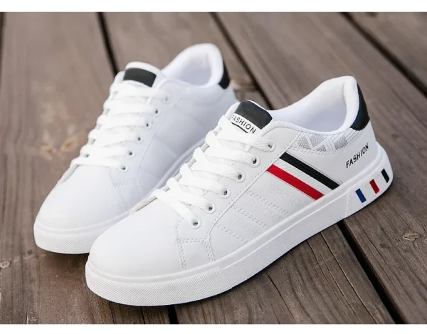 2024 Mens Casual Sneakers New Fashion Lace-up White Shoes Student Comfort Sports Plus Size Vulcanized Shoes Zapatillas De Hombre - Image 22