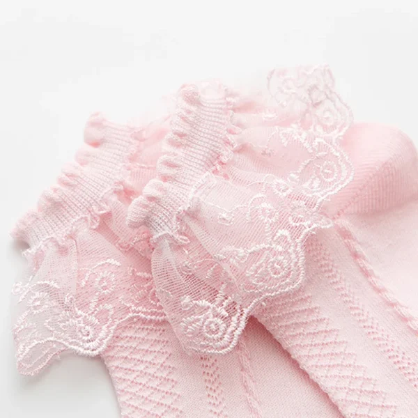 10/20 Pairs/lot Baby Girls Kids Socks Lace Ruffle Princess Mesh Children Ankle Short Breathable Cotton White Pink Toddler Sock - Image 4