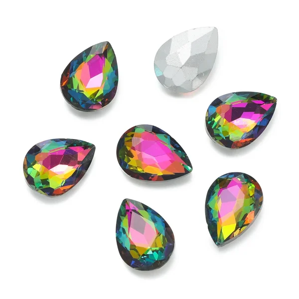10pcs/lot Teardrop Glass Bead Crystal Gem Stone Point Back Drop Shape Rhinestones Glue On Rhinestone For DIY Jewelry Accessories - Image 18